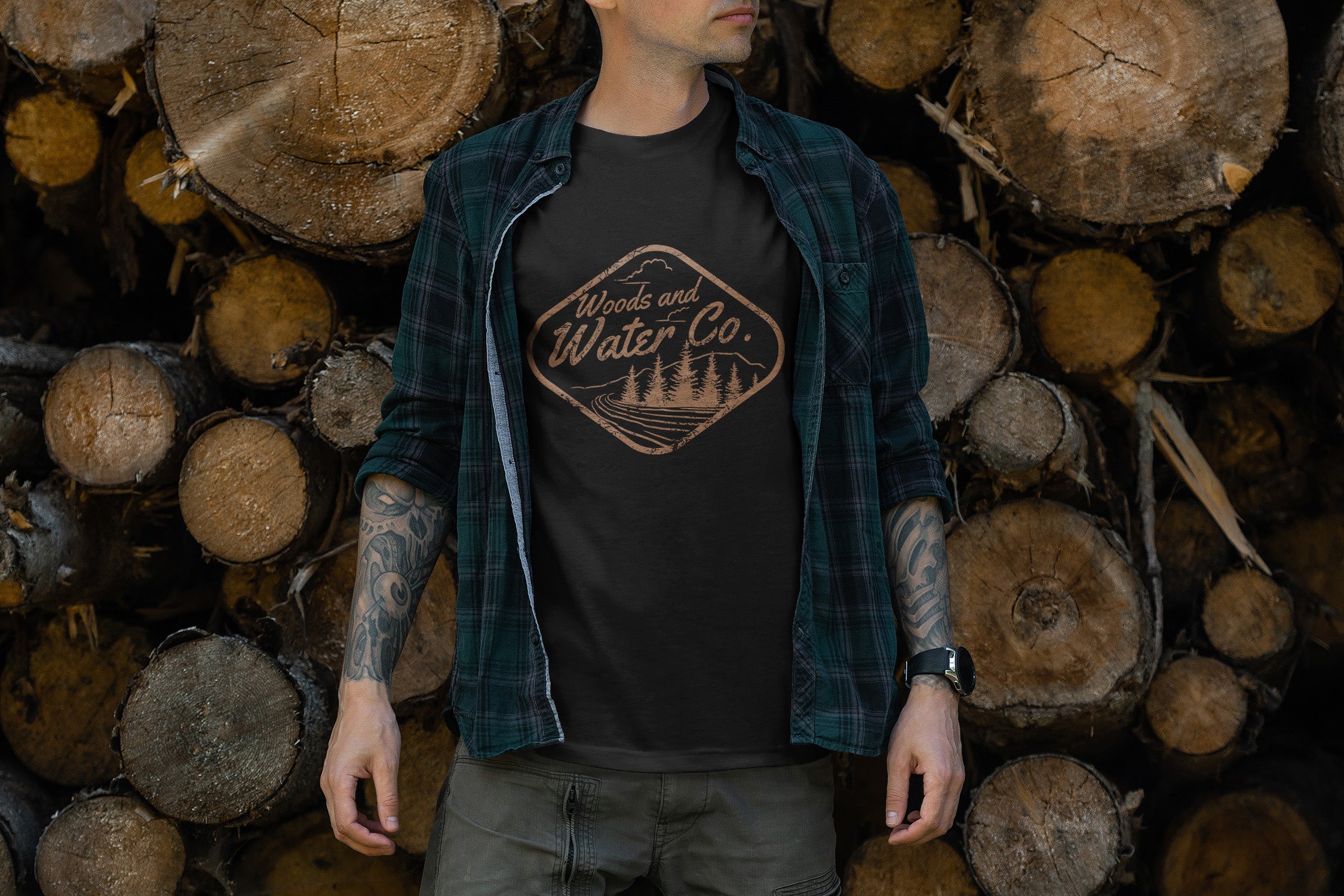 river bend woods and water co outdoor adventure tshirt