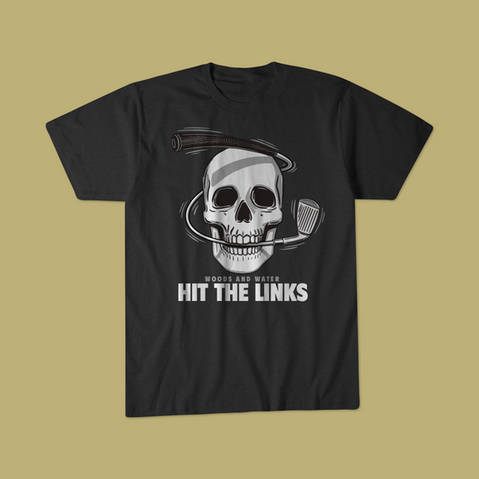 HIT THE LINKS Woods and Water golf tshirt